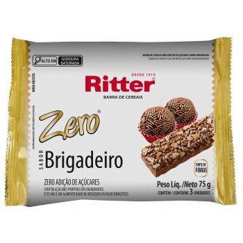 CEREAL BARRA RITTER ZERO BRIGADEIRO C/3 75G