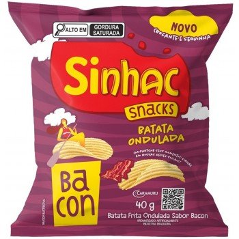 BATATA SINHAC SNACKS ONDULADA BACON 40G