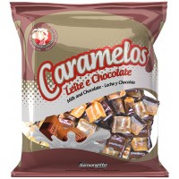 BALA SIMONETTO CARAMELOS LEITE E CHOCOLATE 300 GR