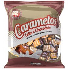 BALA SIMONETTO CARAMELOS LEITE E CHOCOLATE 300 GR