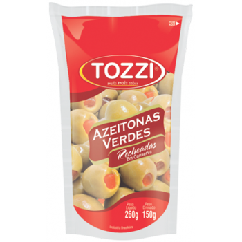 AZEITONA VERDE TOZZI RECHEADAS PIMENTAO SH 150 GR