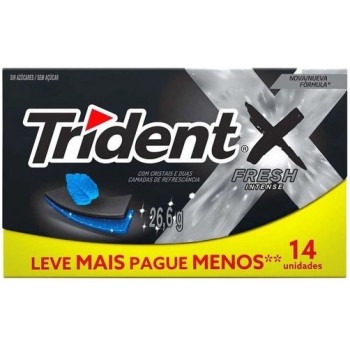 CHICLETE TRIDENT 14S FRESH INTENSE 26,6G