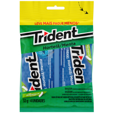 CHICLETE TRIDENT HORTELA C/ 4 UN