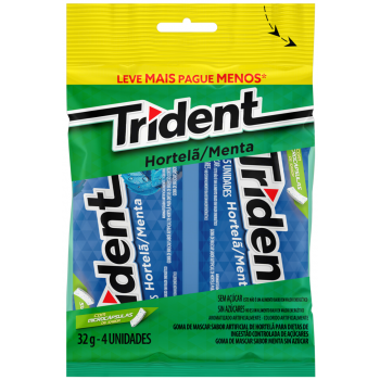 CHICLETE TRIDENT HORTELA C/ 4 UN