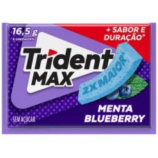 CHICLETE TRIDENT MAX MENTA BLUEBERRY 16.5 GR