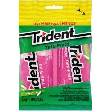 CHICLETE TRIDENT TUTTI FRUTTI C/ 4 UN