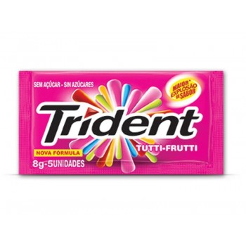 CHICLETE TRIDENT TUTTI FRUTTI 8G