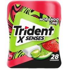 CHICLETE TRIDENT XSENSES MORANGO LIMAO GARRAFA 54G