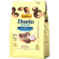 BISCOITO VALEDOURO FINOS CHOCOLATE/COCO 200 GR