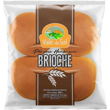 PÃO DE HAMBURGUER BRIOCHE VALE DO SOL 280G