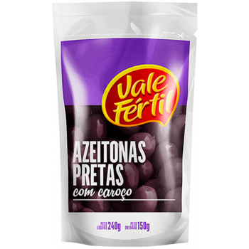 AZEITONA PRETA VALE FERTIL COM CAROÇO SACHE 150G