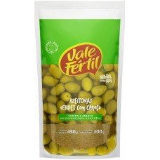 AZEITONA VERDE VALE FERTIL COM CAROÇO SACHE 300G