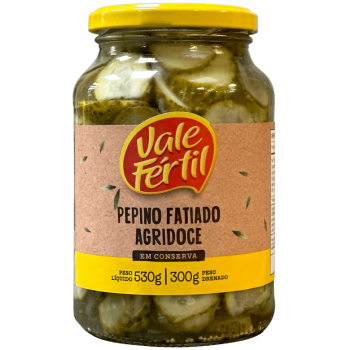 PEPINO EM CONSERVA FATIADO AGRIDOE VALE FÉRTIL 300