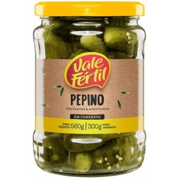 PEPINO EM CONSERVA VALE FÉRTIL 300G