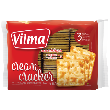 BISCOITO VILMA CREAM CRACKER 360 GR