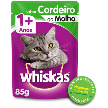 RAÇÃO WHISKAS CORDEIRO SACHÊ 85G