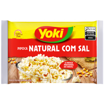 PIPOCA MICROONDAS YOKI NATURAL 100 GR